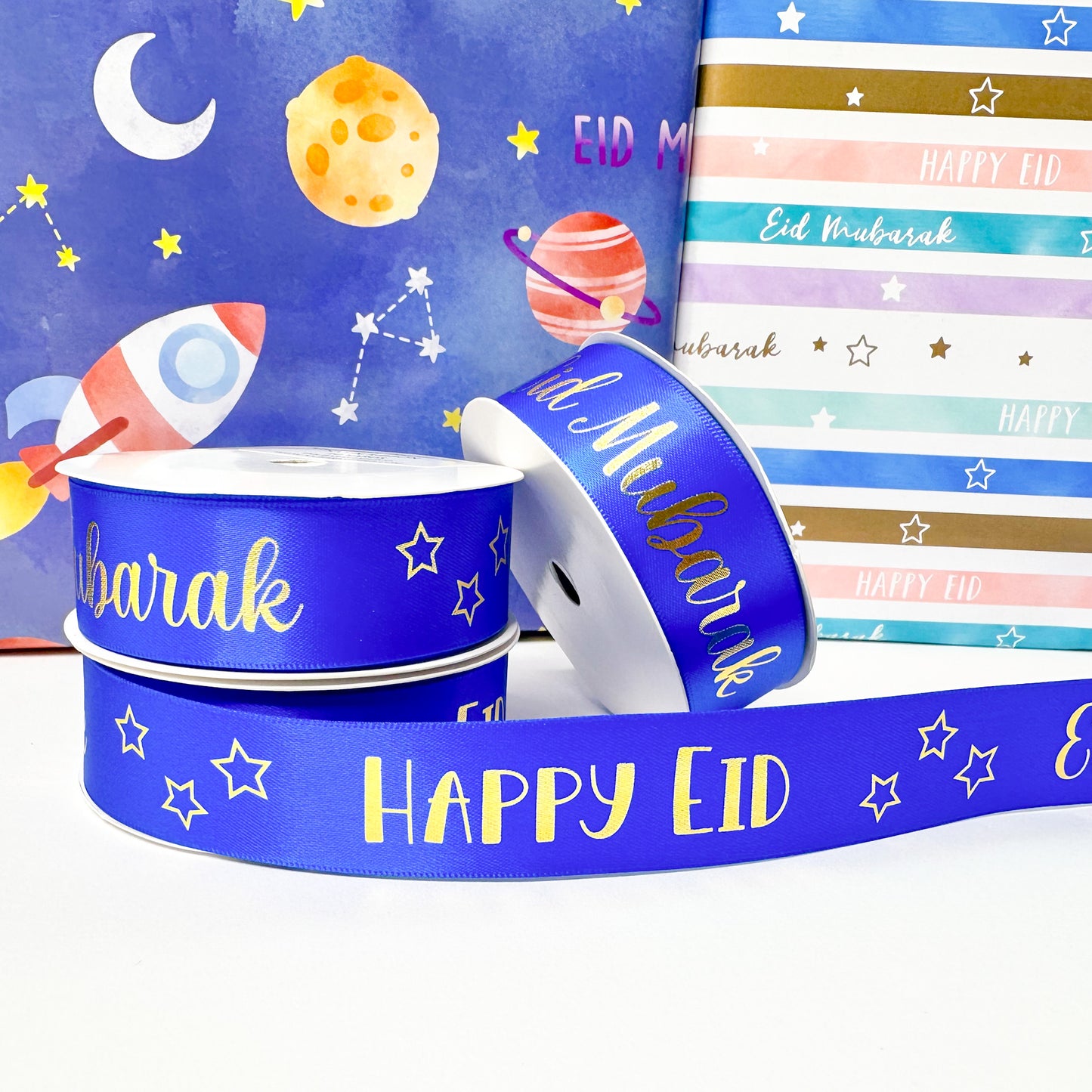 Eid & Mubarak Satin Ribbon