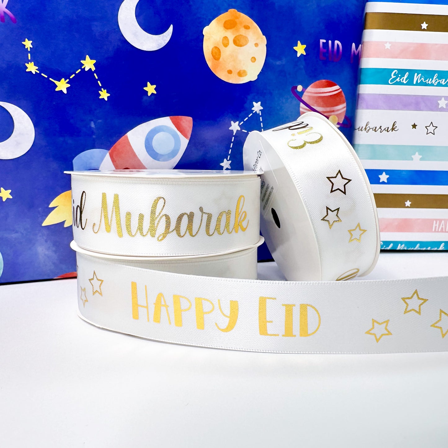 Eid & Mubarak Satin Ribbon